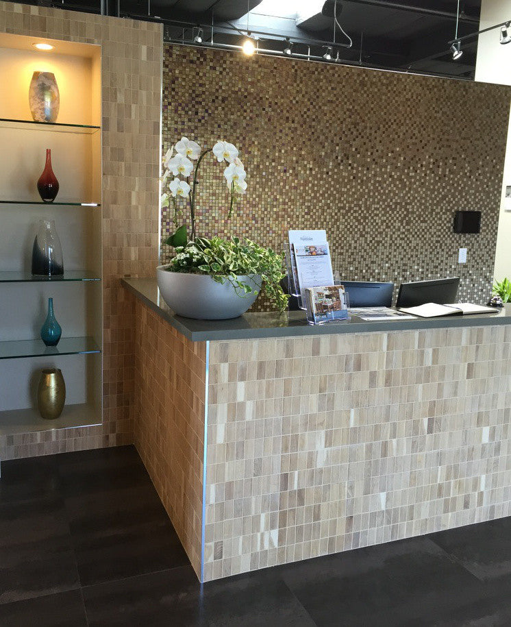 Gray Oak Natural Wood Mosaics 13"x13" Sheet (May qualify for free shipping)