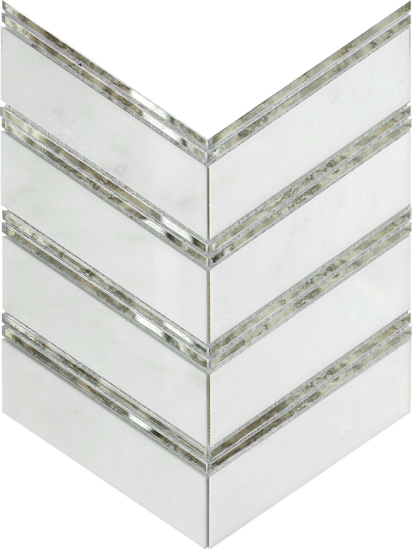 Emser Intrigue Chevron Mirror 12x12