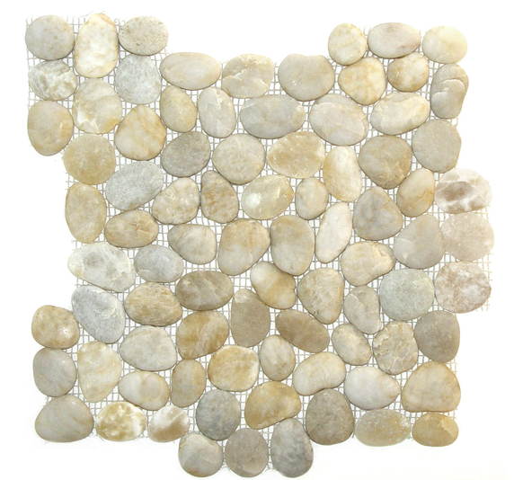 Florence Sand Tumbled Pebble Mosaic Tile