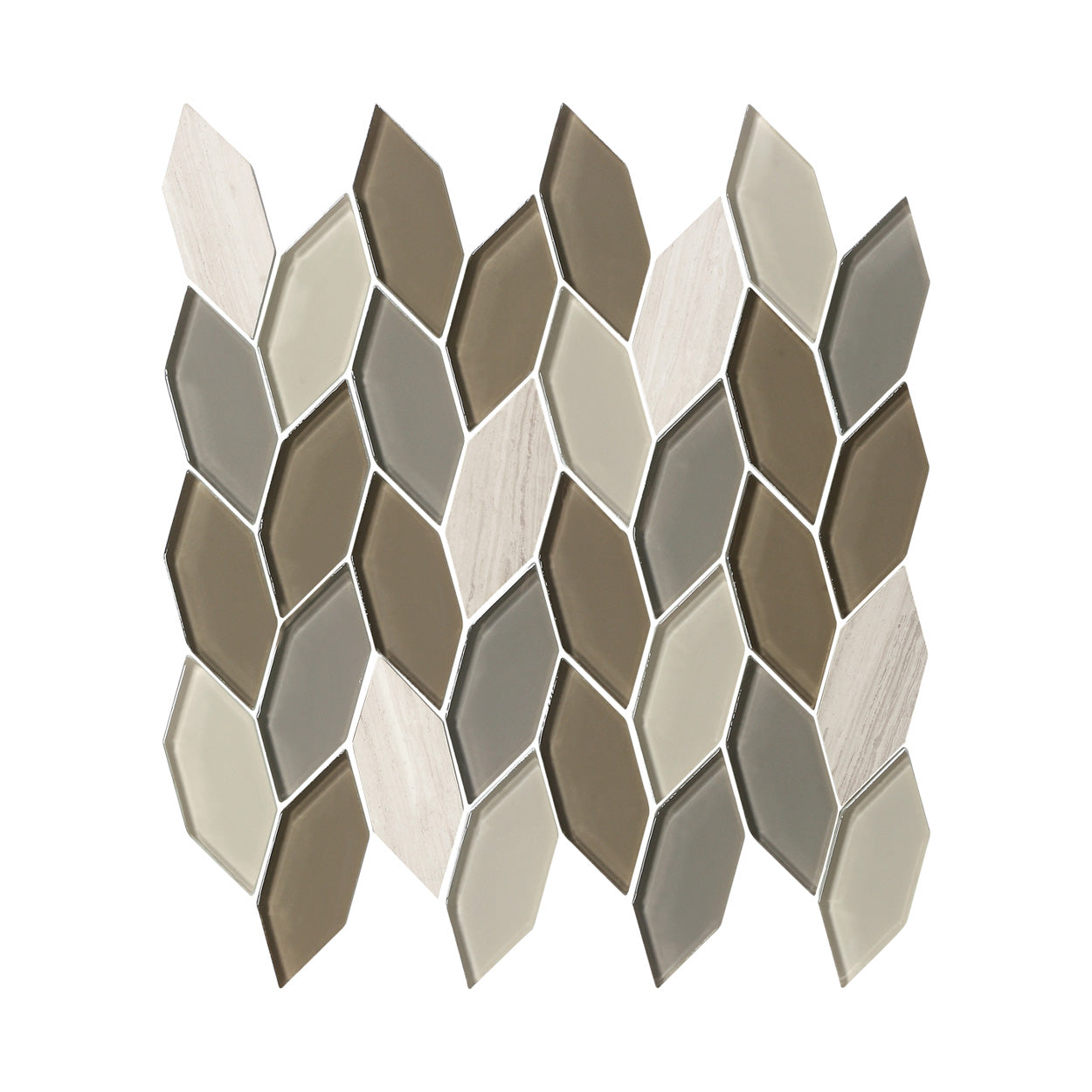 Style Access Natural Elements Mink Hexagon Leaves