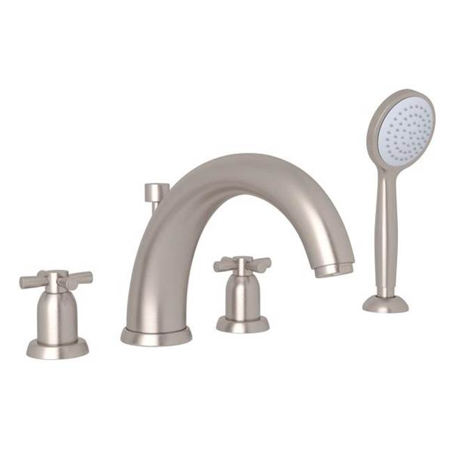 Rohl - U.3849X-ULB - Holborn™ 4-Hole Deck Mount Tub Filler with U-Spout (call for special pricing)