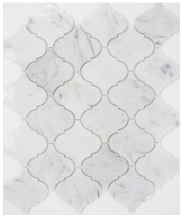 Elysium Precious Stone Carrara Arabesque 10.5x12.5 (call us for pricing)