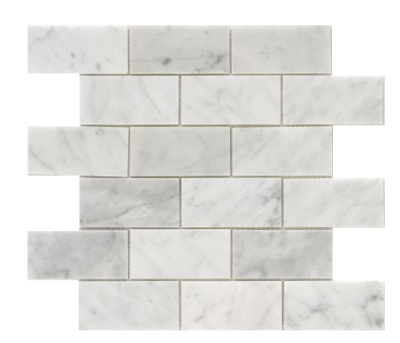 Precious Stone Carrara Brick 2x4 on 12x12 (call us for pricing)