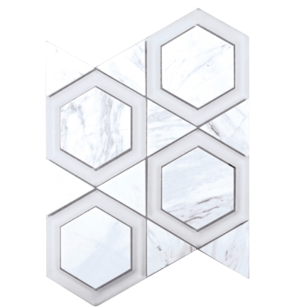 Elysium Cartier Carrara Hexagons 10x11.75 (call us for pricing)