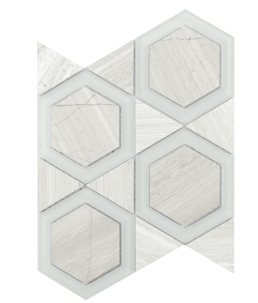 Elysium Cartier Sea Salt Hexagons 10x11.75 (call us for pricing)