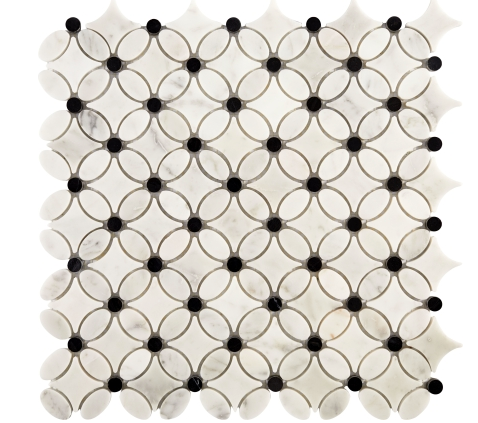 Elysium Carrara Rose 13.25x13.25 Mosaic (please call us for pricing)