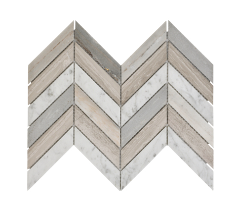 Elysium Chevron Blue 8x12 Mosaic (call us for pricing)