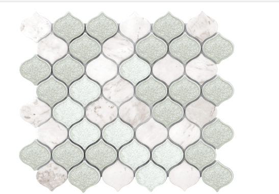 Elysium Van Gogh Carrara Glass and Marble Mosaics 10.5x12.5 (call us for special pricing)