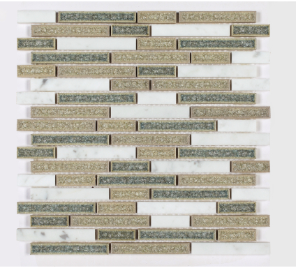 Elysium Tiles Swiss Blue Stack Glass Mosaics (call us for special pricing)