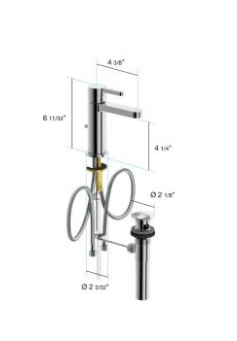 In2Aqua Edge One-hole Single-Lever Basin Mixer, Brushed Nickel (please call us for special pricing)