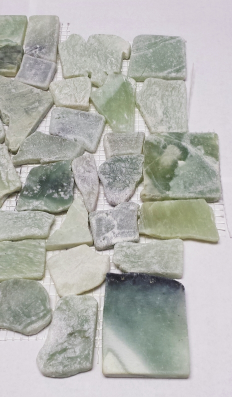 Jade Stone Sea Grass Green Pebble Mosaic Tile