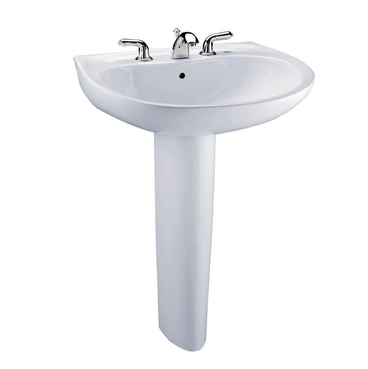 Toto - LPT642.8#01 - Dartmouth® Rectangular Pedestal Bathroom Sink with Arched Front for 8 Inch Center Faucets, Cotton White
