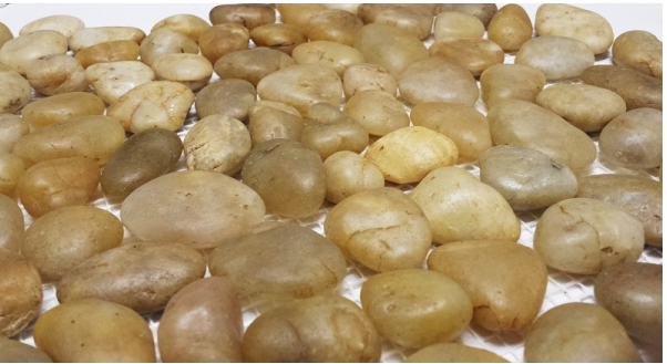 Earth Stone Yellow Polished Pebble Tile