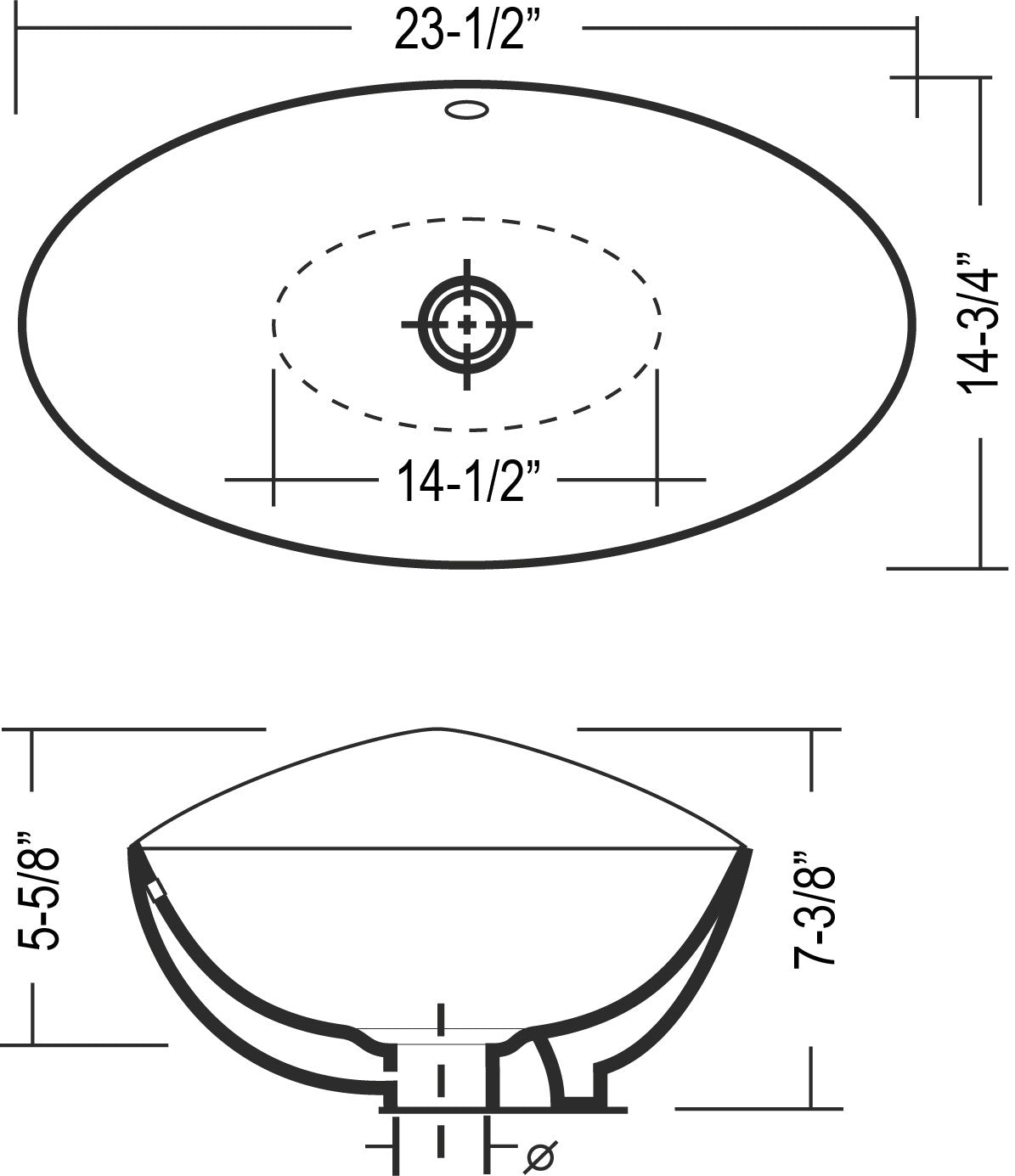 China Shell Porcelain Canoe Vessel Sinks (March Special - FREE SHIPPING!)