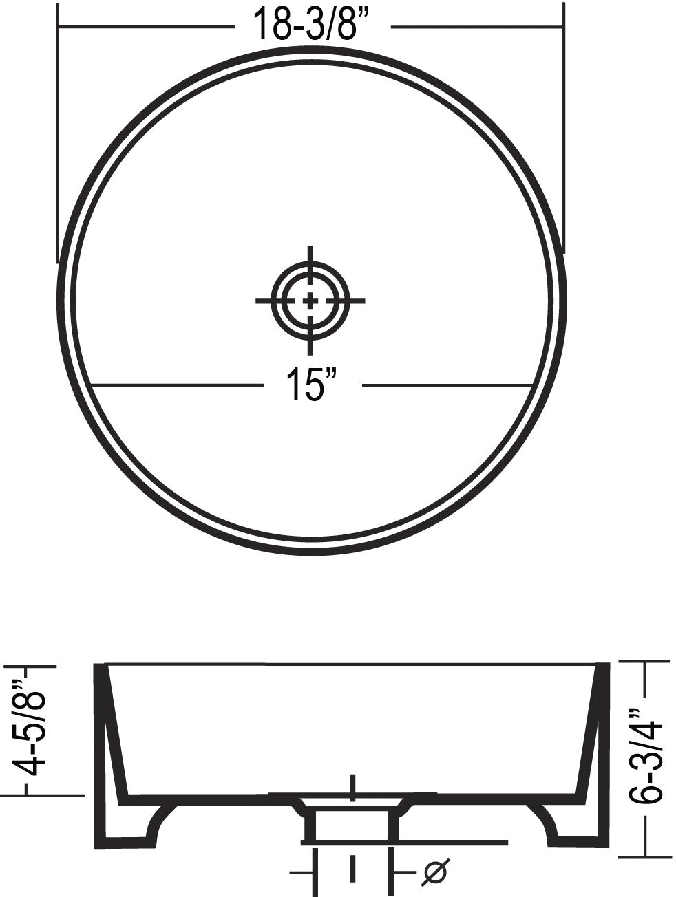 China Shell Porcelain Rim Vessel Sinks (March Special - FREE SHIPPING!)