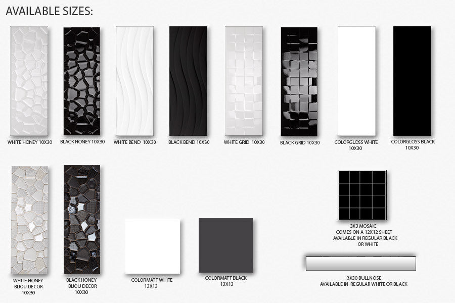 SD Color Gloss Fields Textured Wavy Porcelain Wall Tile 10x30