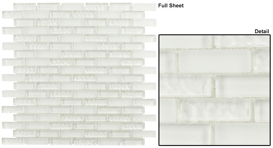 GT Glacier Collection GL82 5/8 x 2 Matte , Glossy , Bumpy Brick