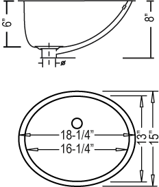 ChemCore Marada 17 3/4 x 14 1/2 (please call for special pricing)
