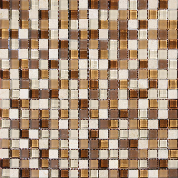 Malla Beige District Glass Mosaic