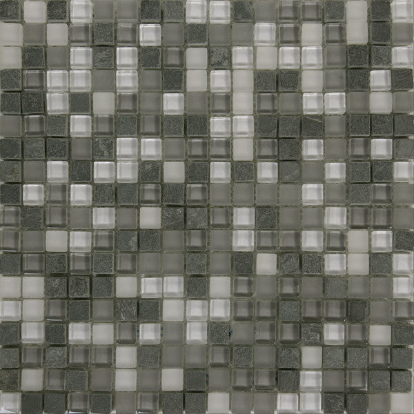 Malla District Gris Glass Mosaics