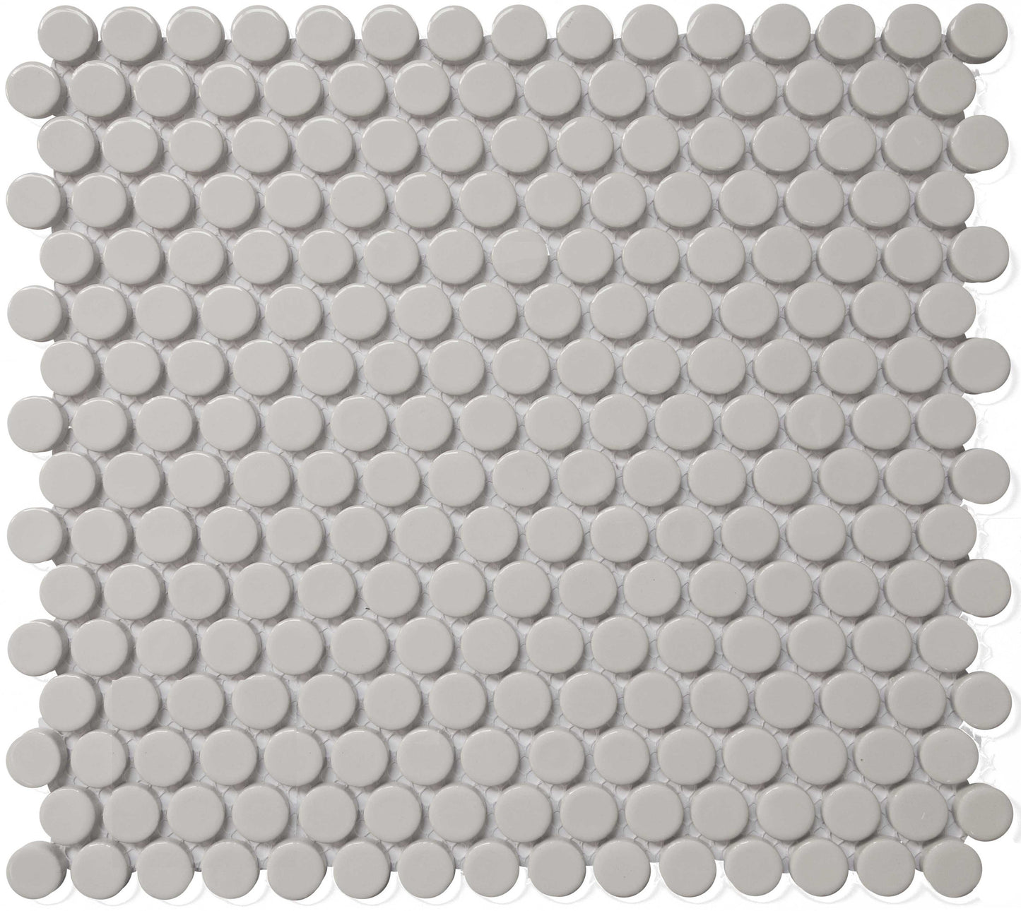 Royal Grey Matte Penny Rounds Mosaic