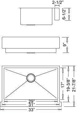 Urban Place Large Single Bowl Apron Sinks