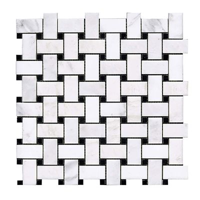 Porcelanosa Victorian Trenzado Marmara Negro 12x12