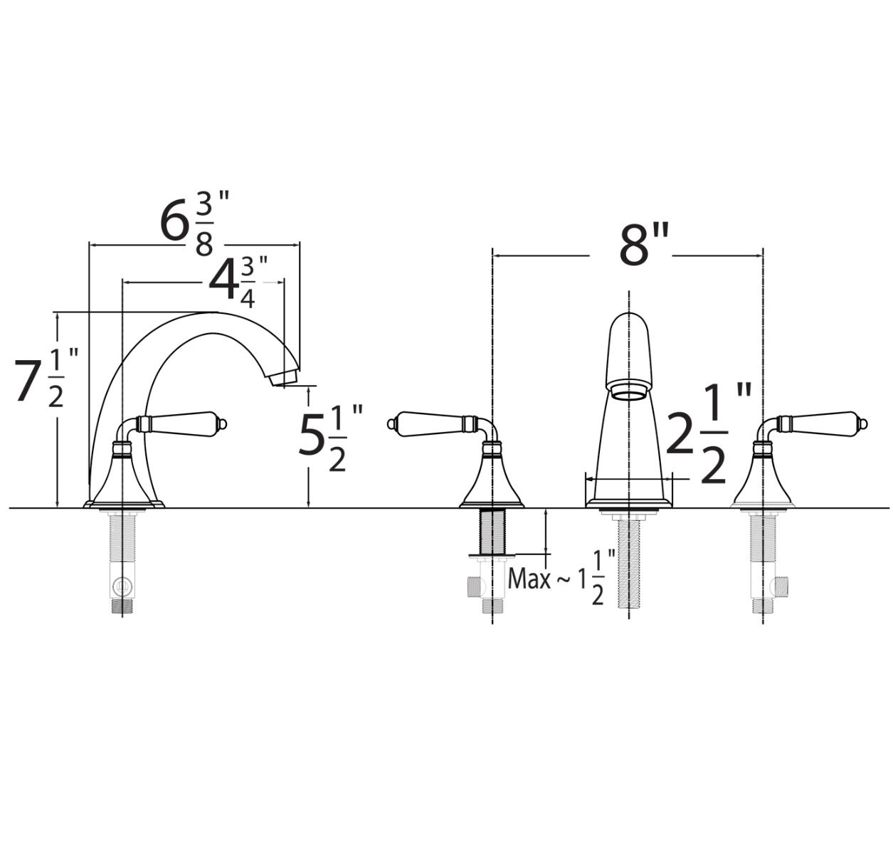 Huntington Brass Jewel Widespread