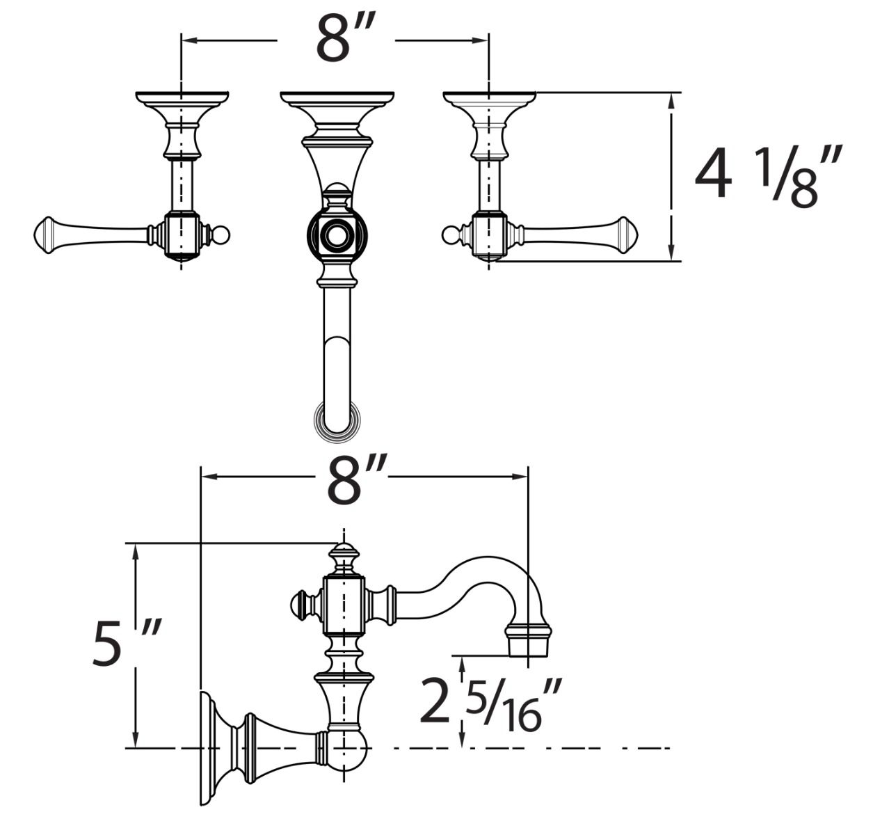 Huntington Brass Monarch Wallmount
