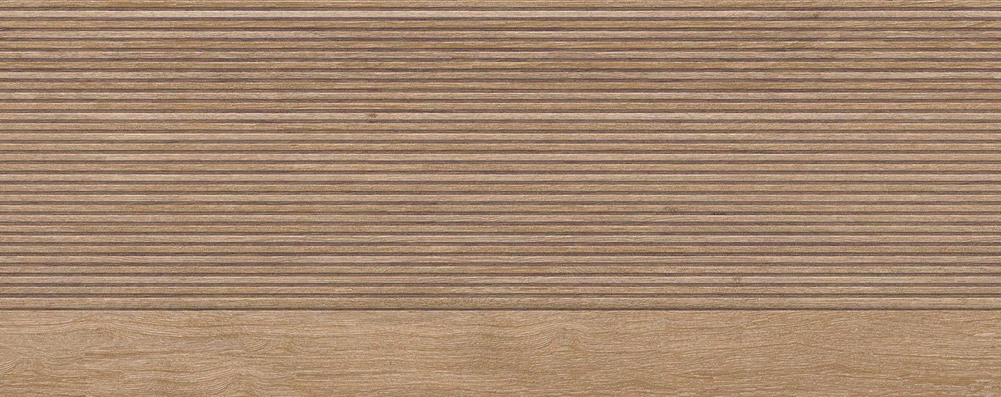 PORCELANOSA STRIPE 3D LONDON NOGAL 23"X59" - (ON SALE)