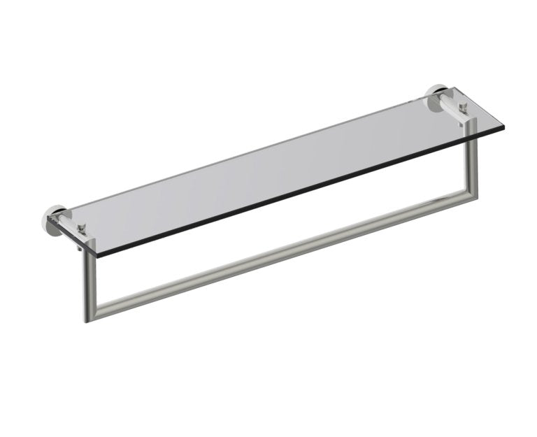 Kartners Oslo Glass Shelf w/ Towel Rail 24" (PLEASE CALL US FOR SPECIAL PRICING)