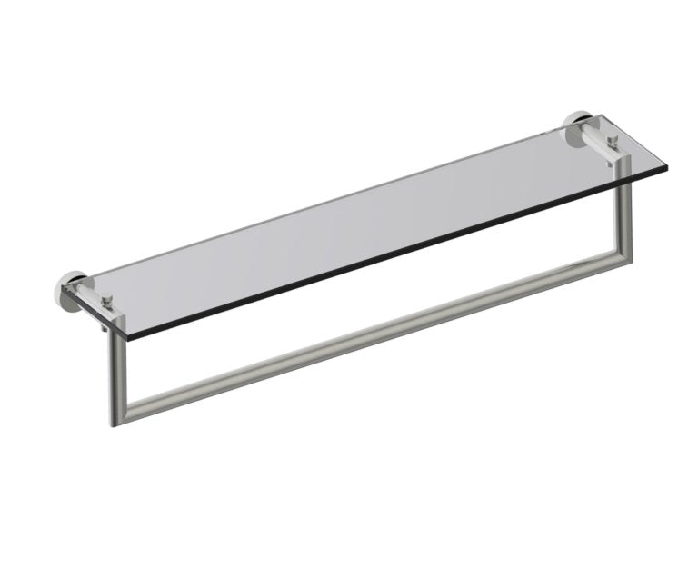 Kartners Oslo Glass Shelf w/ Towel Rail 24" (PLEASE CALL US FOR SPECIAL PRICING)