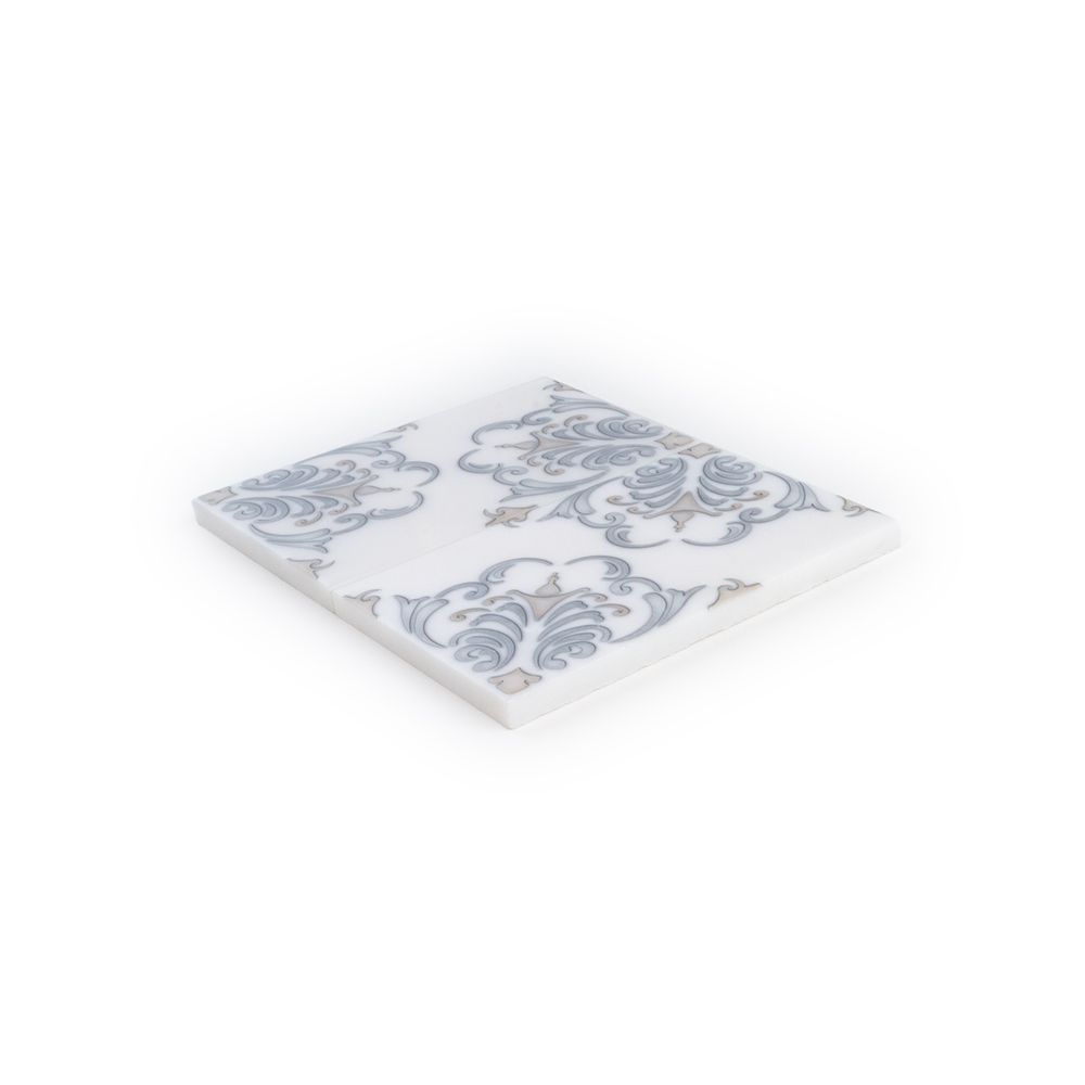 Botanic Imprint Field Tile 4" x 6" Classic Statuario  15194 - Jeffrey Court (Please Call us for Special Pricing)