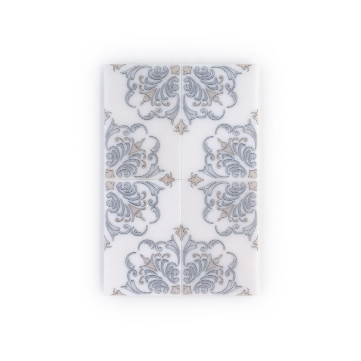 Botanic Imprint Field Tile 4" x 6" Classic Statuario  15194 - Jeffrey Court (Please Call us for Special Pricing)