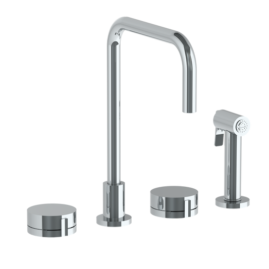 WATERMARK Elements 21 Deck Mounted 4 Hole Square Top Kitchen Set - Includes Side Spray 21-7.1-E2 (ON SALE)