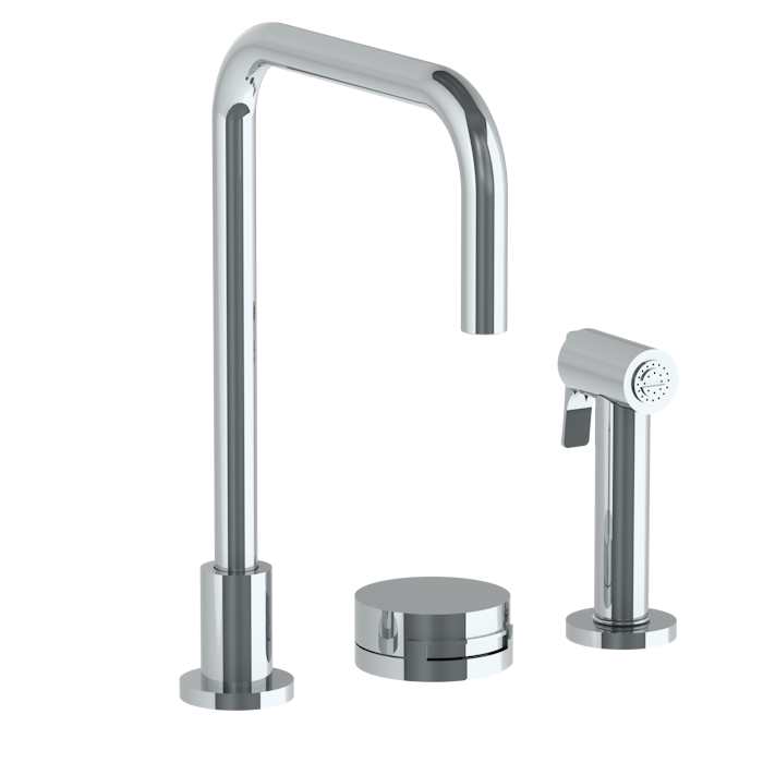 WATERMARK Elements 21 Deck Mounted 3 Hole Square Top Kitchen Set - Includes Side Spray 21-7.1.3A-E1 (ON SALE)