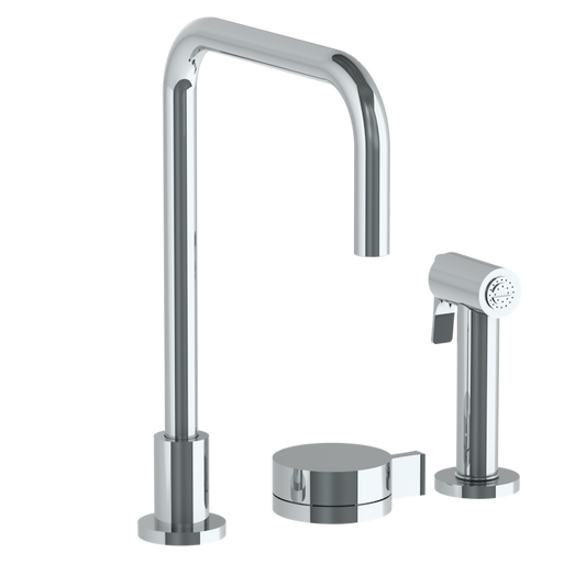 WATERMARK Elements 21 Deck Mounted 3 Hole Square Top Kitchen Set - Includes Side Spray 21-7.1.3A-E3 (ON SALE)