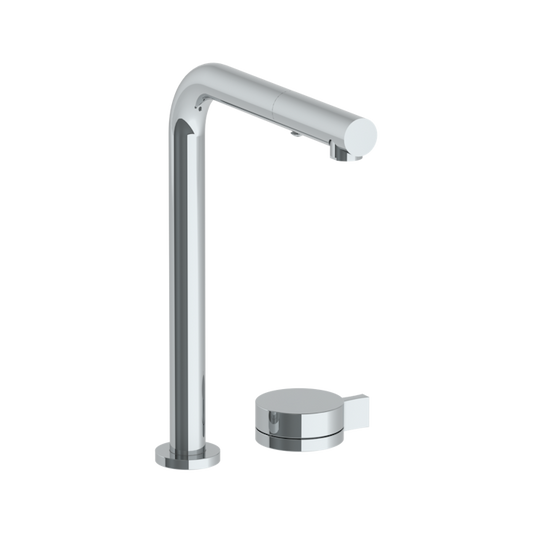 WATERMARK Elements 21 Deck Mounted 2 Hole Square Top Kitchen Faucet with Pull Out Spray 21-7.1.3P1-E3 (ON SALE)