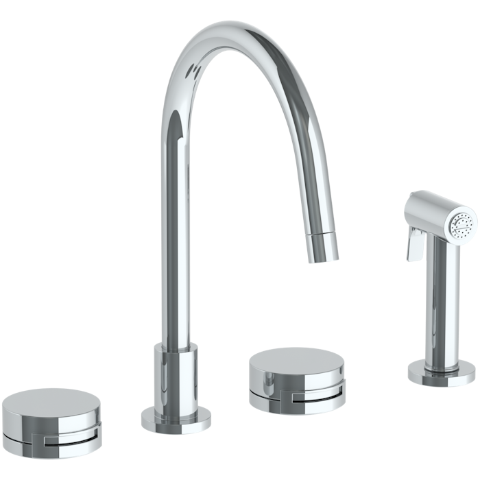 WATERMARK Elements 21 Deck Mounted 4 Hole gooseneck kitchen Set - Includes Side Spray 21-7.1G-E1 (ON SALE)