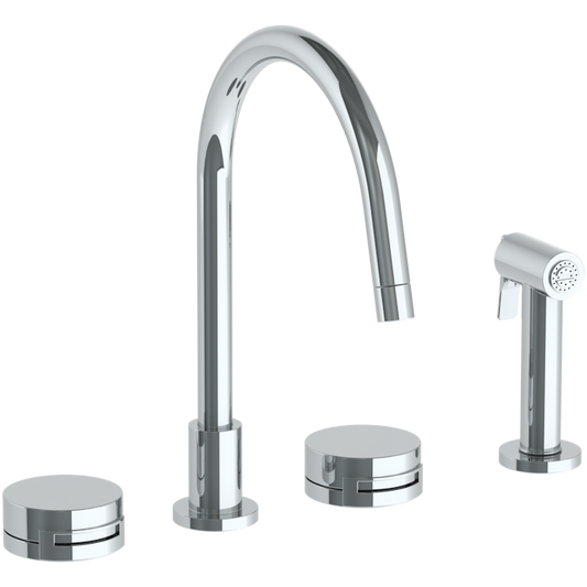 WATERMARK Elements 21 Deck Mounted 4 Hole gooseneck kitchen Set - Includes Side Spray 21-7.1G-E1 (ON SALE)