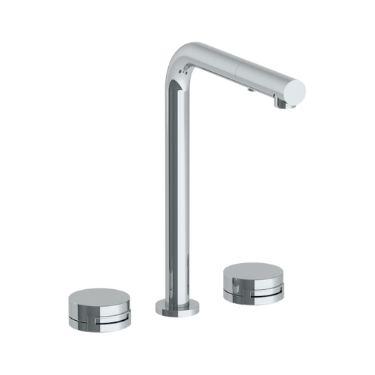 WATERMARK Elements 21 Deck Mounted 3 Hole Square Top Kitchen Faucet with Pull Out Spray 21-7P1-E1 (ON SALE)