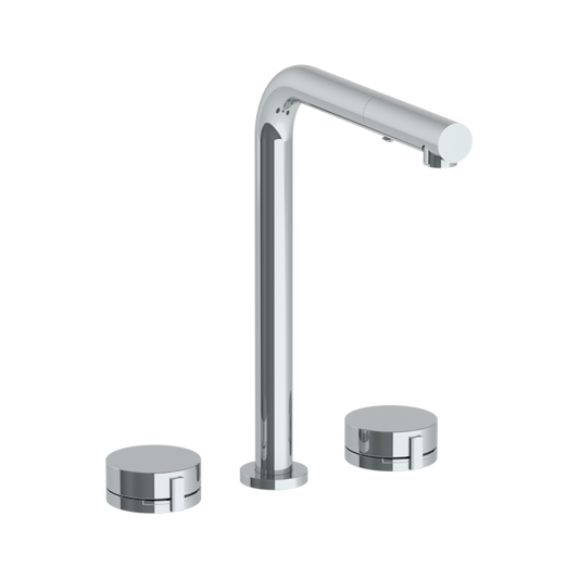 WATERMARK Elements 21 Deck Mounted 3 Hole Square Top Kitchen Faucet with Pull Out Spray 21-7P1-E2 (ON SALE)
