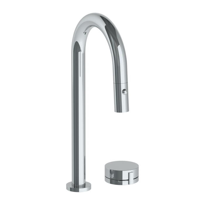 WATERMARK Elements 21 Deck Mounted 2 Hole Gooseneck Prep Faucet with Pull Down Spray 21-9.1.3PG2-E2 (ON SALE)