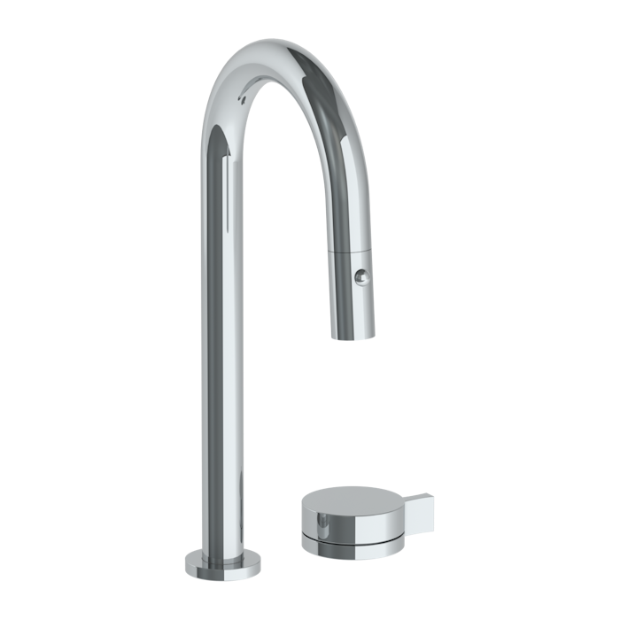 WATERMARK Elements 21 Deck Mounted 2 Hole Gooseneck Prep Faucet with Pull Down Spray 21-9.1.3PG2-E3 (ON SALE)