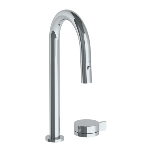 WATERMARK Elements 21 Deck Mounted 2 Hole Gooseneck Prep Faucet with Pull Down Spray 21-9.1.3PG2-E3 (ON SALE)
