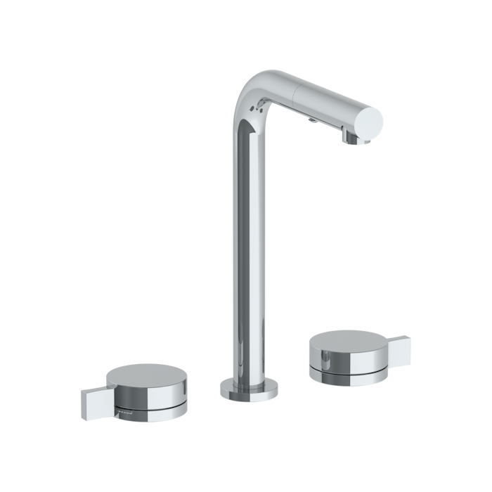 WATERMARK Elements 21 Deck Mounted 3 Hole Square Top Prep Faucet with Pull Out Spray 21-9P3-E3 (ON SALE)