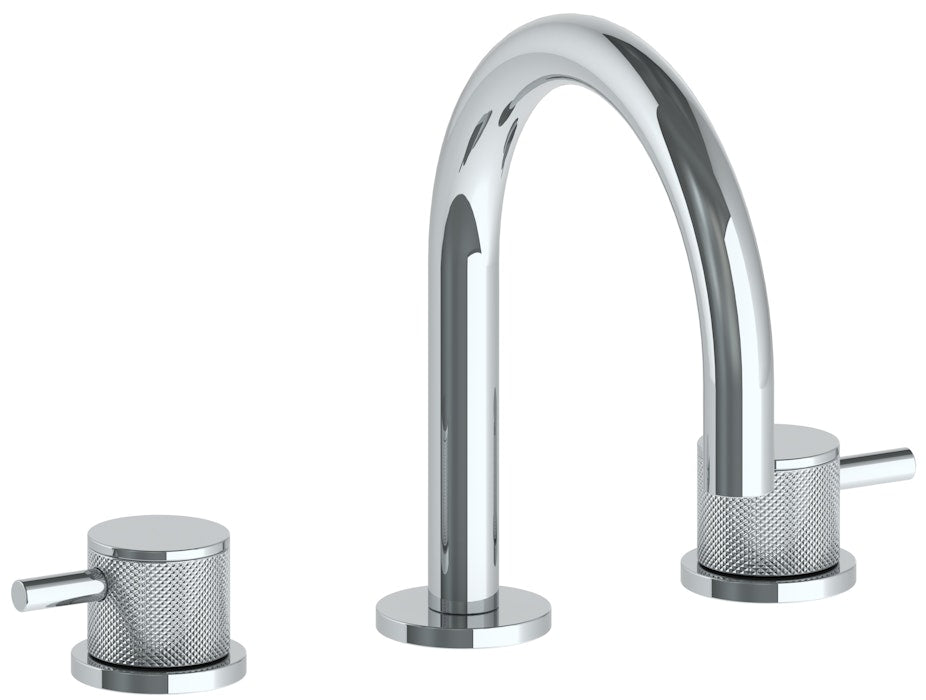 WATERMARK Titanium 22 Deck Mounted 3 Hole Gooseneck Lavatory Set with Short Spout 22-2S-TIC (ON SALE)