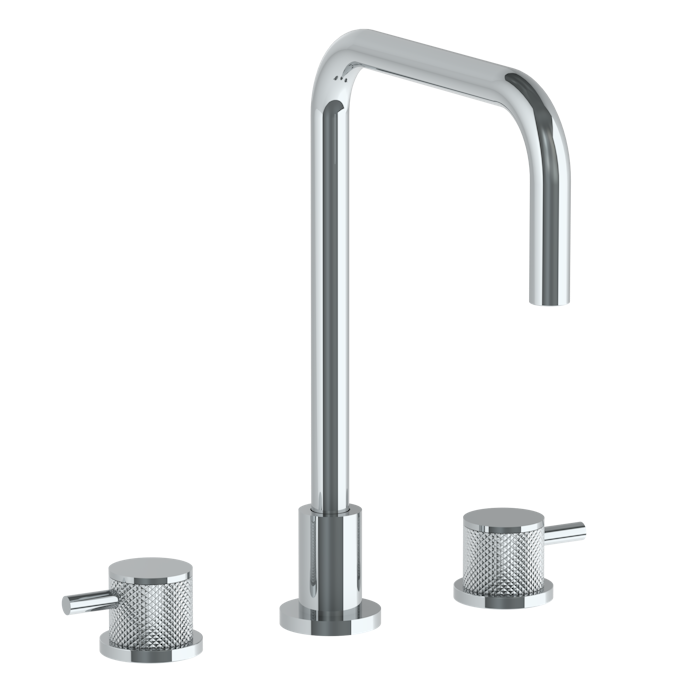 WATERMARK Titanium 22 Deck Mounted 3 Hole Square Top Kitchen Faucet 22-7-TIC (ON SALE)