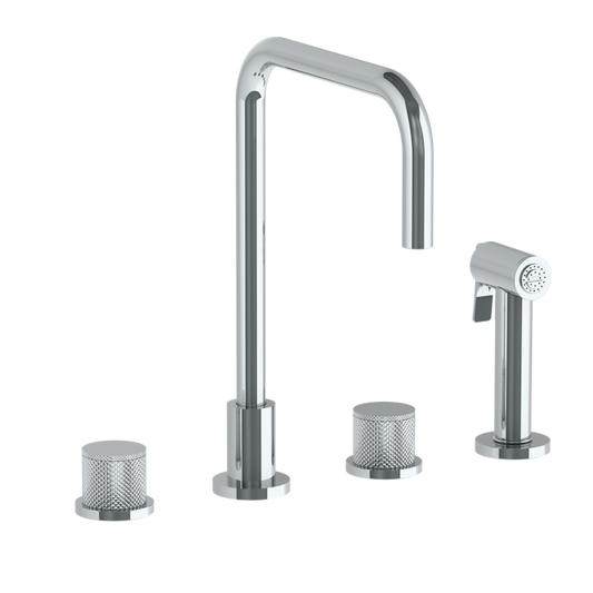 WATERMARK Titanium 22 Deck Mounted 4 Hole Square Top Kitchen Set - Includes Side Spray 22-7.1-TIA (ON SALE)