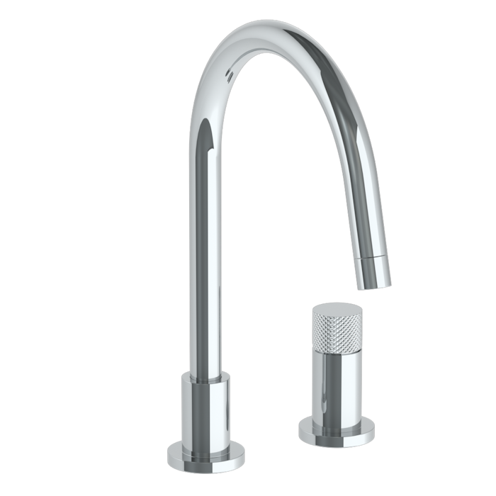 WATERMARK Titanium 22 Deck Mounted 2 Hole Gooseneck Kitchen Faucet 22-7.1.3G-TIAV (ON SALE)